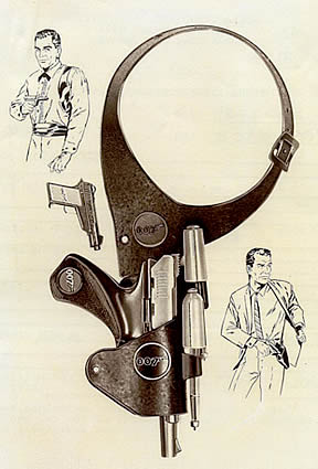 Personal gun set in holster