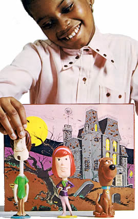 Girl with Scooby Doo  Playset figures