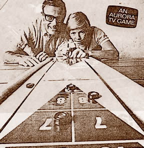 Man and boy playing tabletop Shuffles