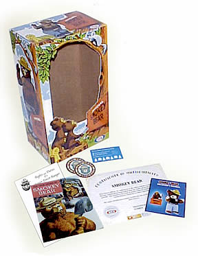 Smokey the Bear box and certificates